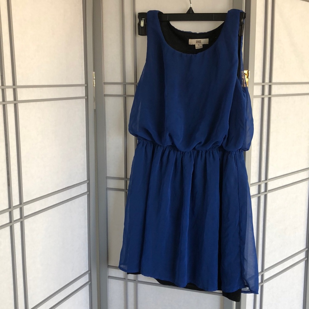 Blue mini cocktail dress